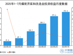 2025年1-7月煤炭开采和洗选业投资收益统计分析