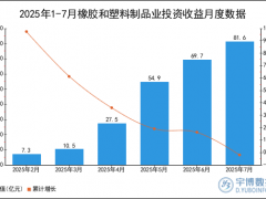 2025年1-7月橡胶和塑料制品业投资收益统计分析