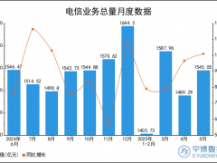 2025年1-5月全国电信业务总量统计分析